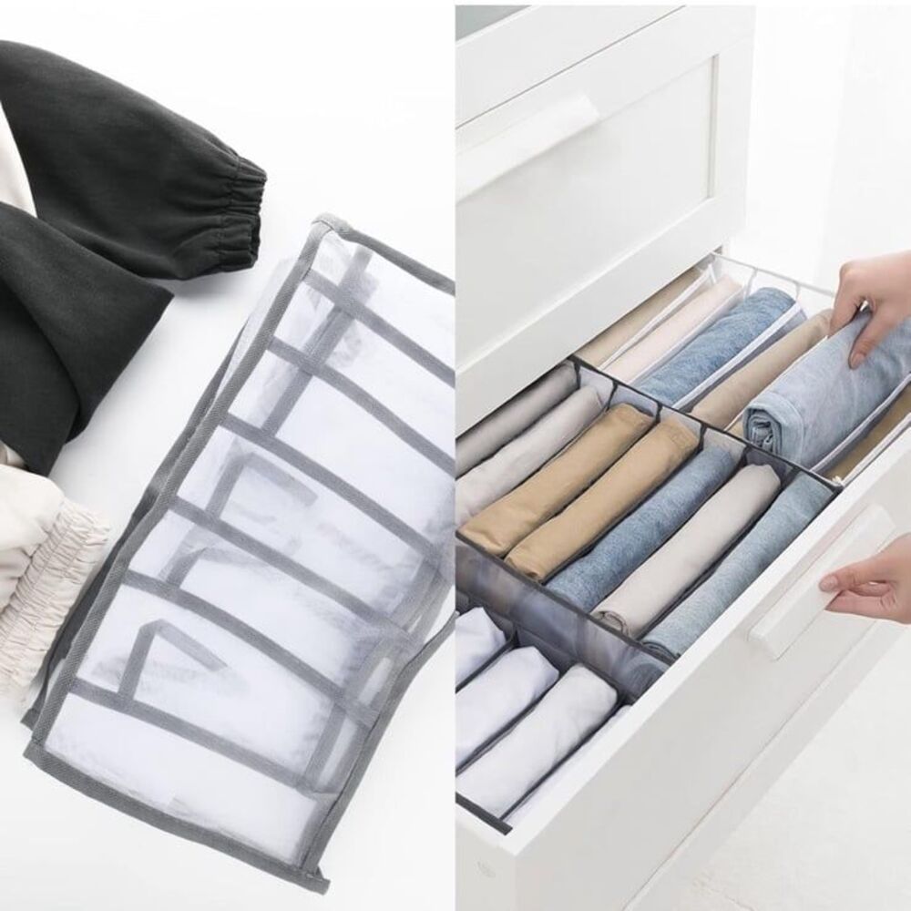 New in box 2 piece Organization Storage with 7 grids for jeans & T shirts - Picture 12 of 12